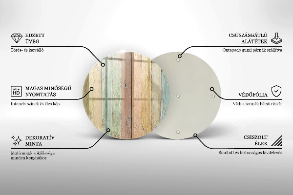Skärbräda glas unik Färgglada vintagebrädor