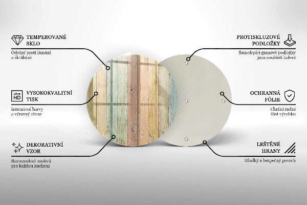 Skärbräda glas unik Färgglada vintagebrädor