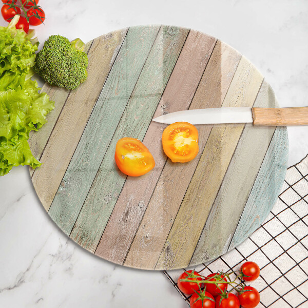 Skärbräda glas unik Färgglada vintagebrädor