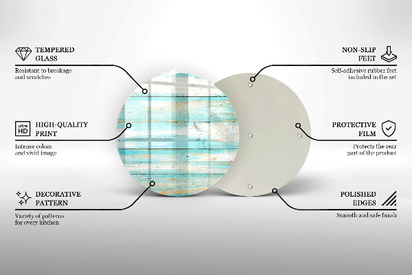 Skärbräda glas unik Vintage träskivor