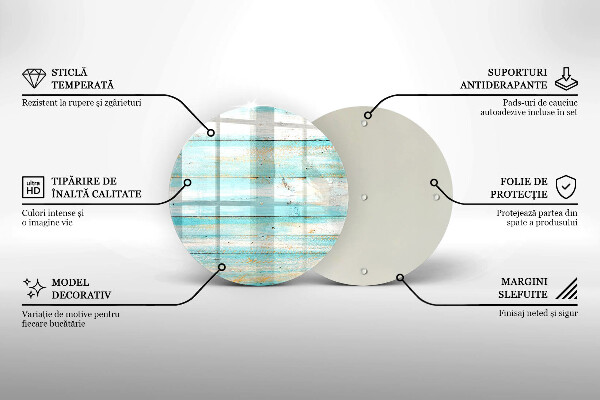 Skärbräda glas unik Vintage träskivor
