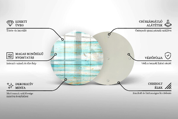 Skärbräda glas unik Vintage träskivor