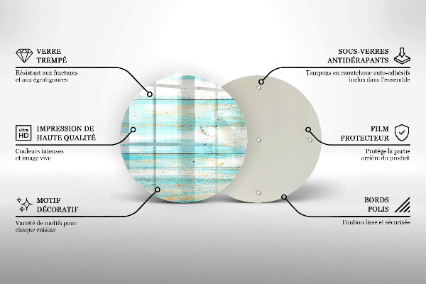 Skärbräda glas unik Vintage träskivor