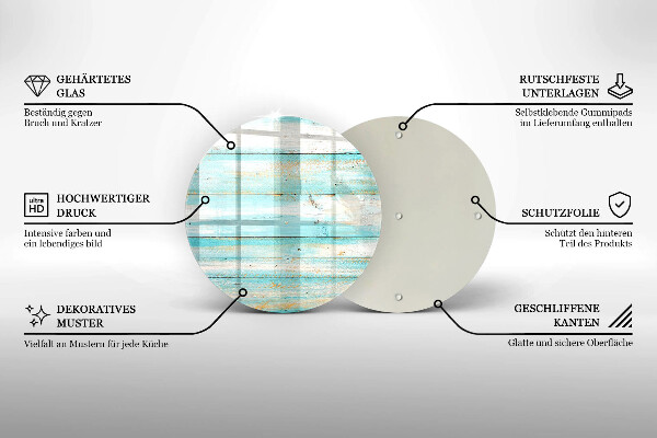 Skärbräda glas unik Vintage träskivor