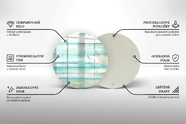 Skärbräda glas unik Vintage träskivor