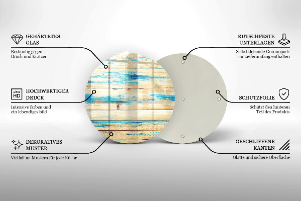 Skärbräda glas unik Retro träskivor