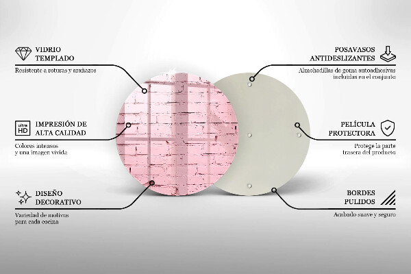 Skärbräda glas unik Pastell tegelvägg