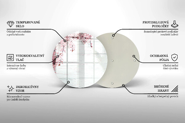 Skärbräda glas unik Blommor på brädorna