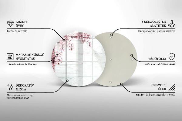 Skärbräda glas unik Blommor på brädorna