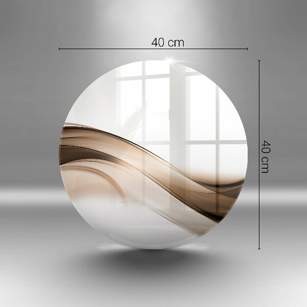 Skärbräda glas unik Abstrakta bruna linjer