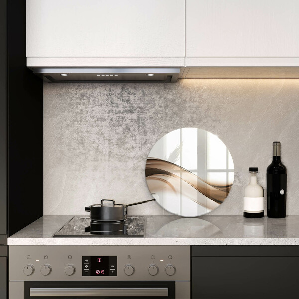 Skärbräda glas unik Abstrakta bruna linjer