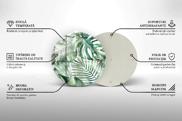 Skärbräda glas unik Målade blad