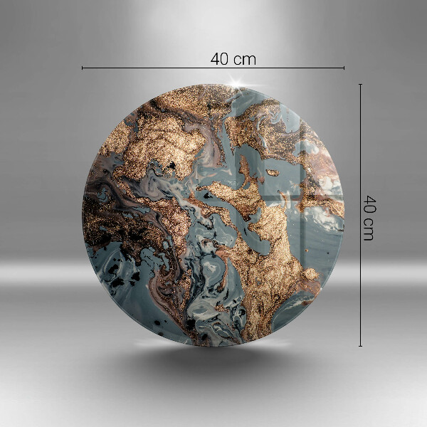 Skärbräda glas unik Dekorativ sten med guld