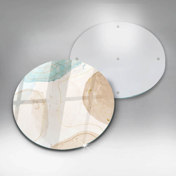 Skärbräda glas unik Boho-fläckar och guld