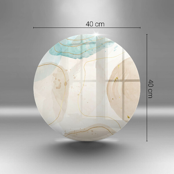 Skärbräda glas unik Boho-fläckar och guld