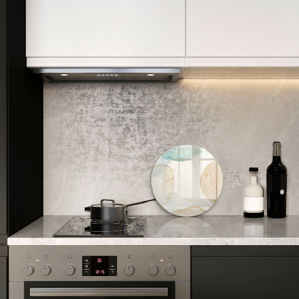 Skärbräda glas unik Boho-fläckar och guld