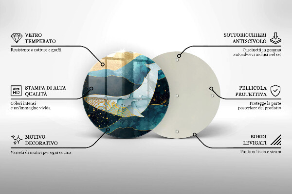 Skärbräda glas unik Valabstraktion