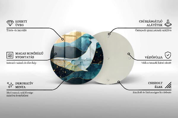 Skärbräda glas unik Valabstraktion