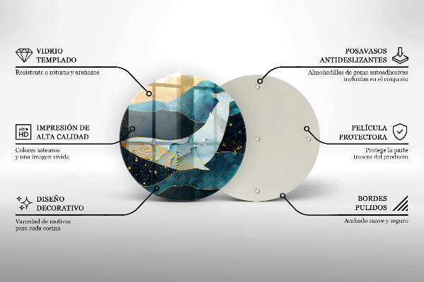 Skärbräda glas unik Valabstraktion