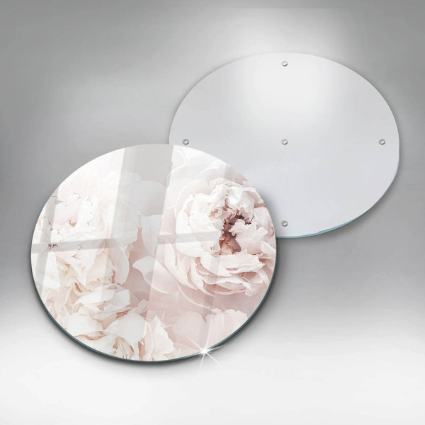 Skärbräda glas unik Pastellpioner