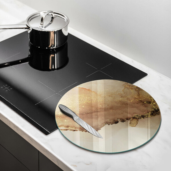 Skärbräda glas unik Guld abstraktion