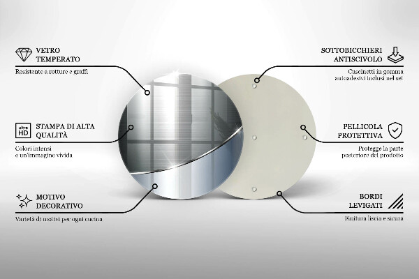 Skärbräda glas unik Metall abstraktionsmönster