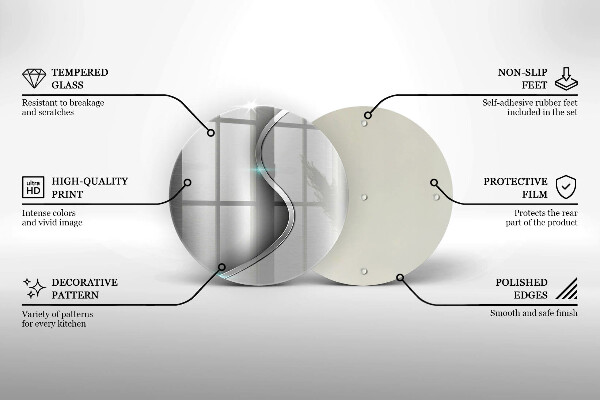 Skärbräda glas unik Abstrakt silvermetall