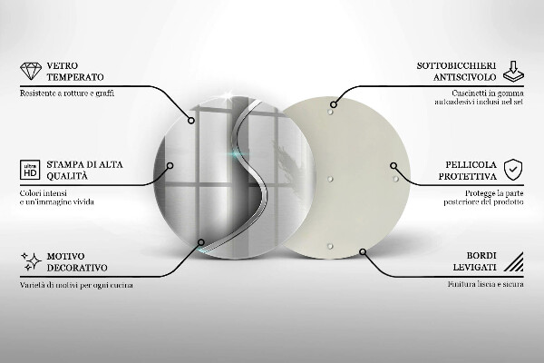 Skärbräda glas unik Abstrakt silvermetall