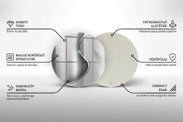 Skärbräda glas unik Abstrakt silvermetall