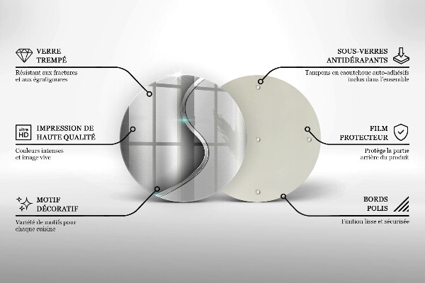 Skärbräda glas unik Abstrakt silvermetall