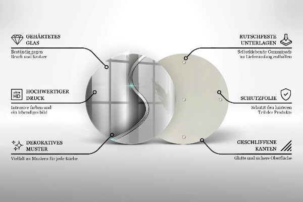 Skärbräda glas unik Abstrakt silvermetall