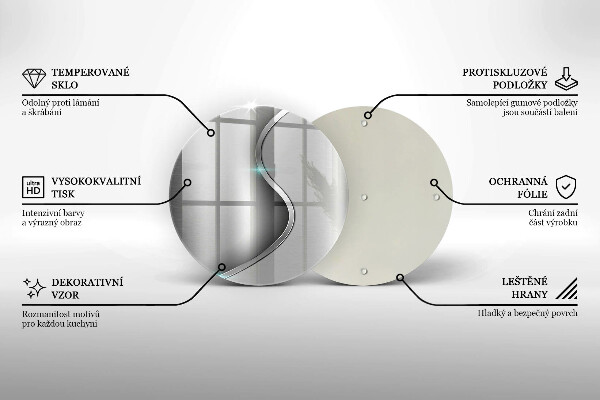 Skärbräda glas unik Abstrakt silvermetall