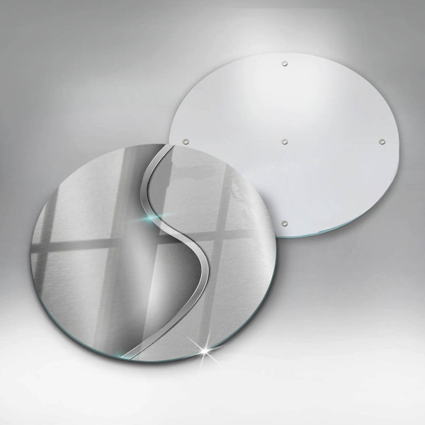 Skärbräda glas unik Abstrakt silvermetall