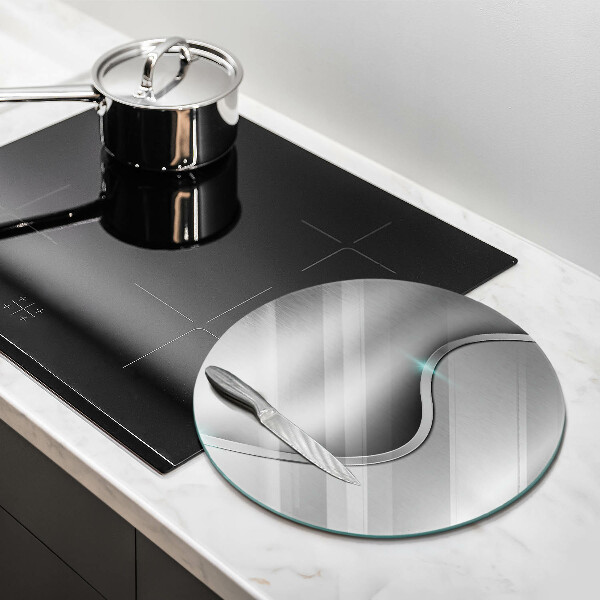 Skärbräda glas unik Abstrakt silvermetall