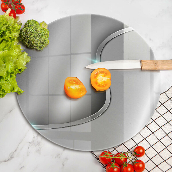 Skärbräda glas unik Abstrakt silvermetall