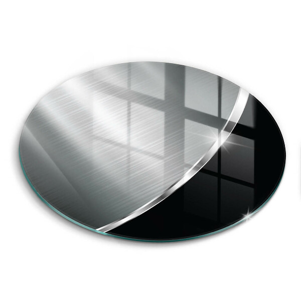 Skärbräda glas unik Abstraktion med metall