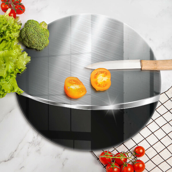 Skärbräda glas unik Abstraktion med metall