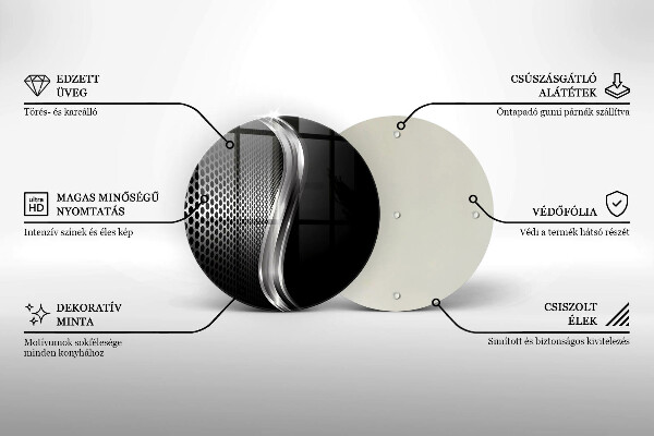 Skärbräda glas unik Metallstruktur