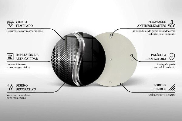 Skärbräda glas unik Metallstruktur