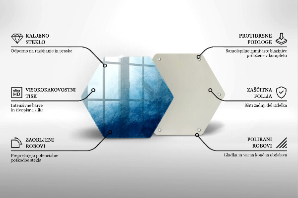Skärbräda glas sexhörning Abstrakt bakgrund