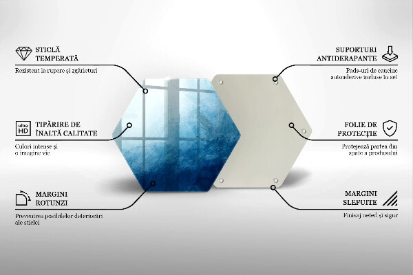Skärbräda glas sexhörning Abstrakt bakgrund