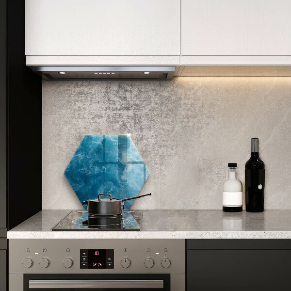 Skärbräda glas sexhörning Blått vatten