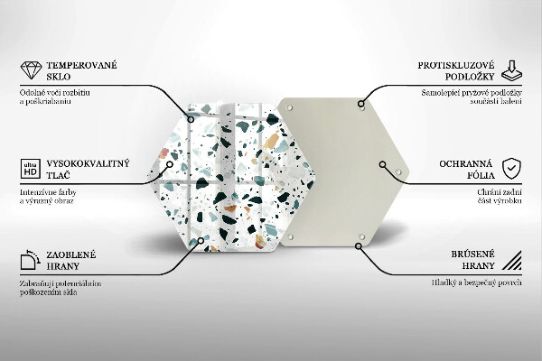 Skärbräda glas sexhörning Lätt stengods