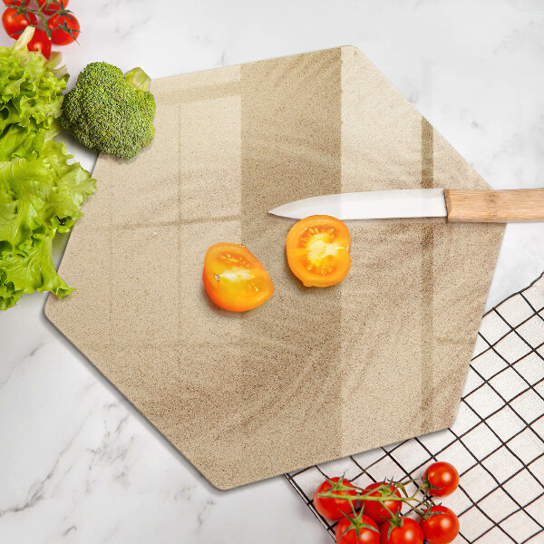 Skärbräda glas sexhörning Strandsandsemester