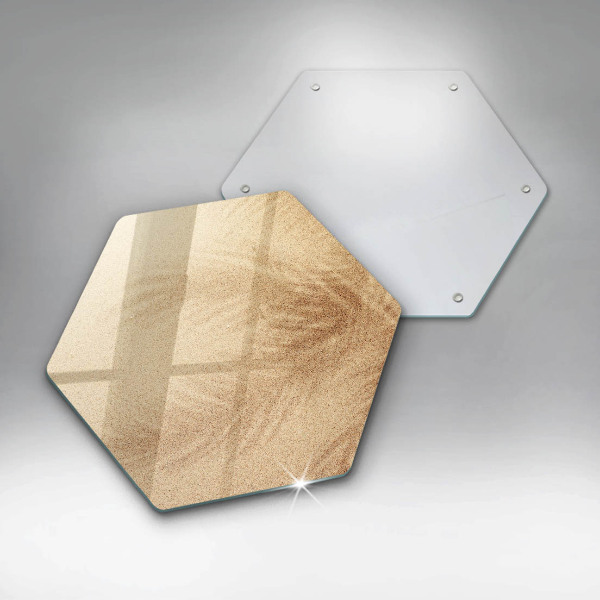 Skärbräda glas sexhörning Strandsandsemester