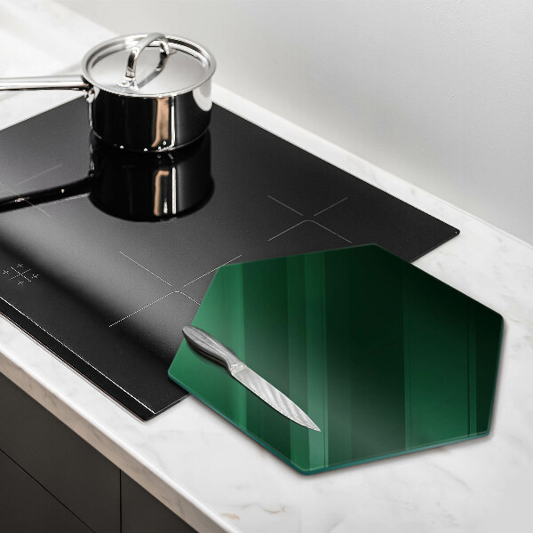 Skärbräda glas sexhörning Färg grön