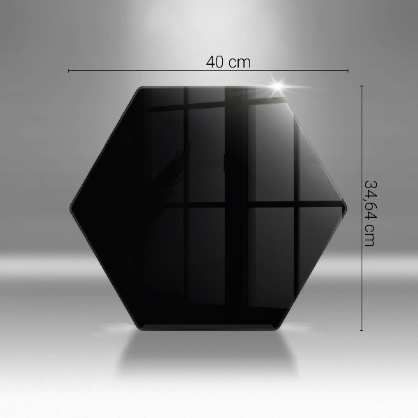 Skärbräda glas sexhörning Färg: svart