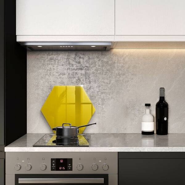 Skärbräda glas sexhörning Gul