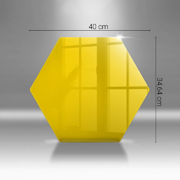 Skärbräda glas sexhörning Gul