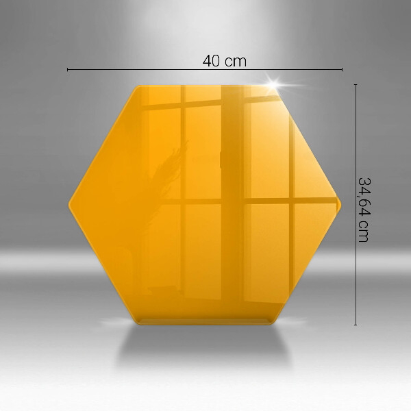 Skärbräda glas sexhörning Mörkgul färg